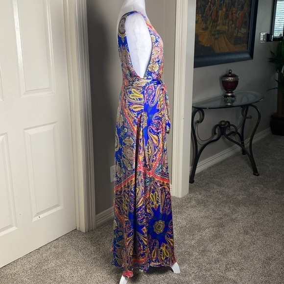 Forever 21 Juniors Blue sleeveless long maxi dress size M - Picture 7 of 14